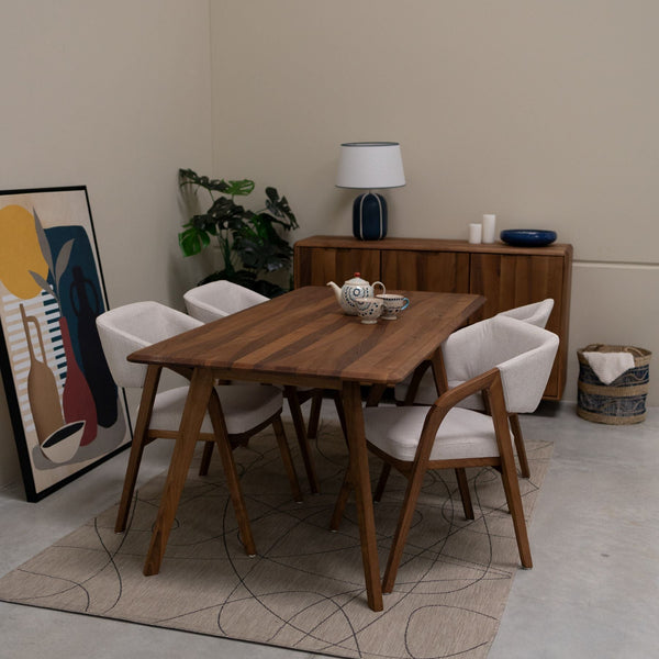 Table à manger fixe en bois massif Suède - VESKOR