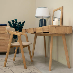 Coiffeuse en bois massif Suède 1 – 120 x 48 x 83 cm - VESKOR