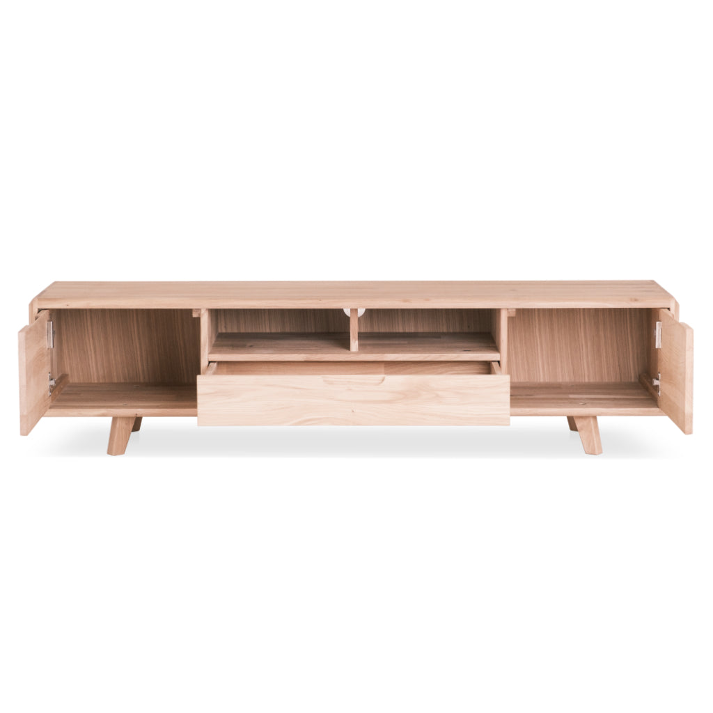VESKOR Mueble de TV de madera maciza SWEDEN 2 160x42x40 cm.