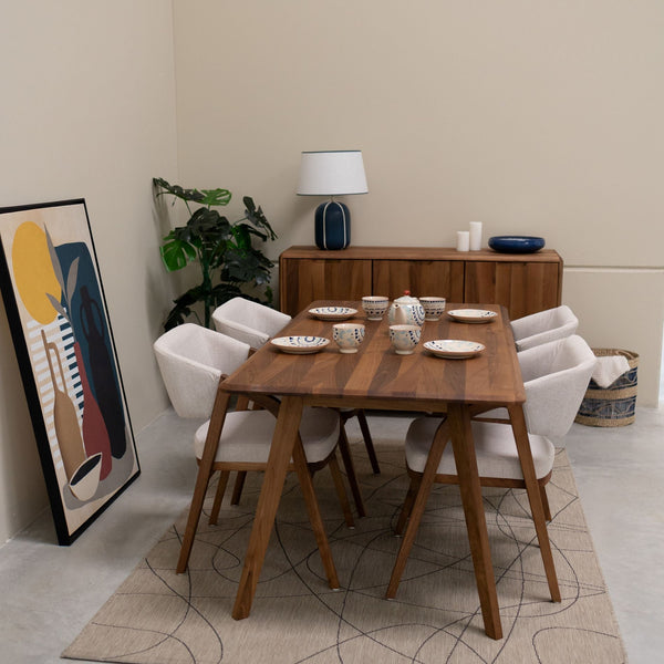 Table à manger fixe en bois massif Suède - VESKOR