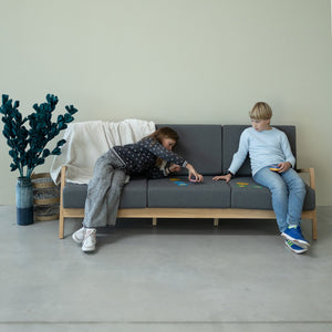 VESKOR Sofá tres plazas madera maciza de roble SWEDEN 