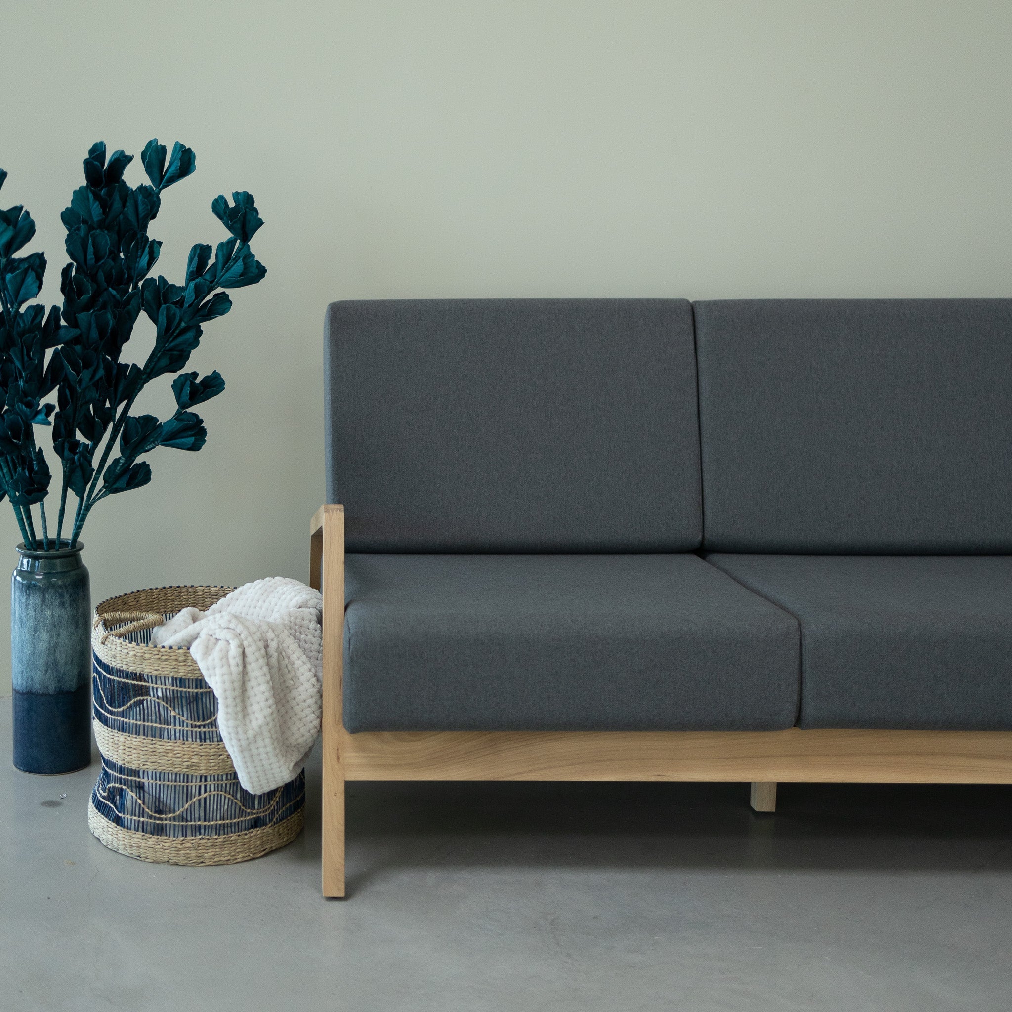 VESKOR Sofá tres plazas madera maciza de roble SWEDEN 