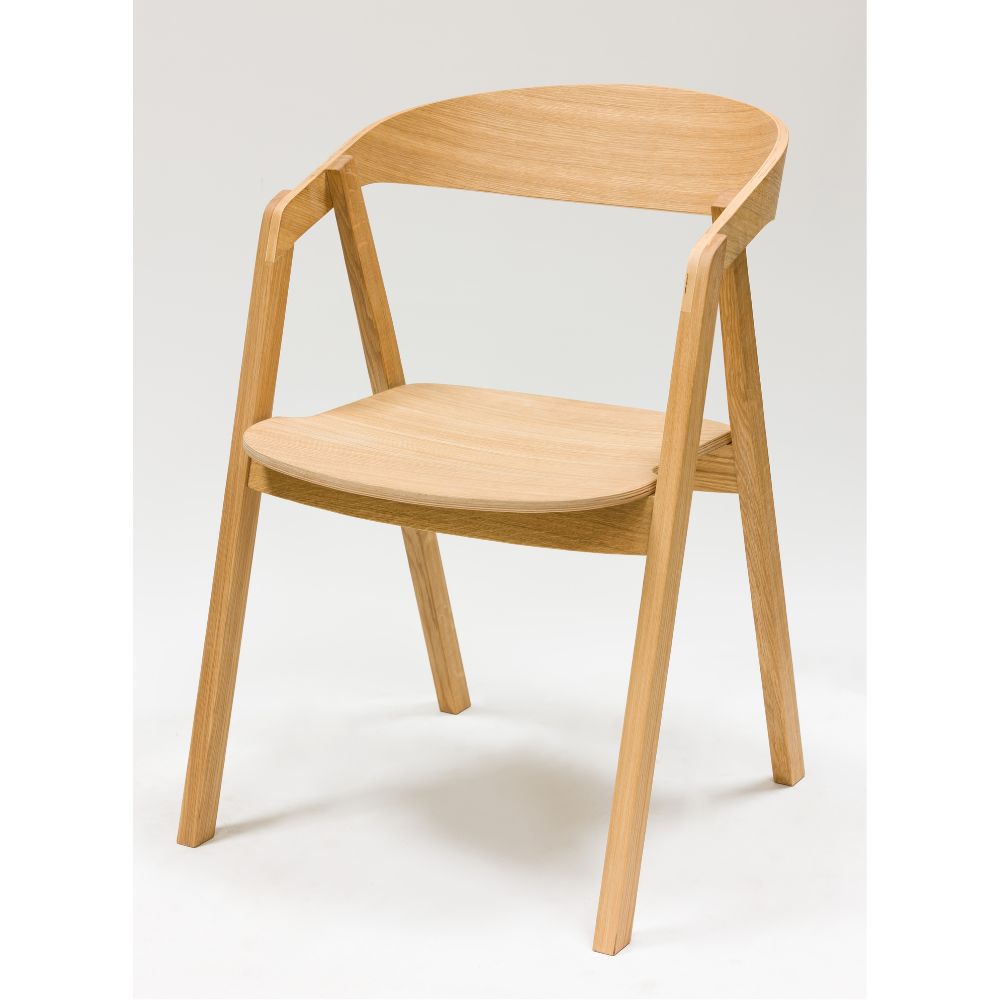 Lot de 2 ou 4 chaises en bois massif de chêne Knut