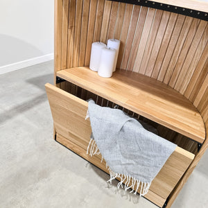 Table à manger ronde extensible en bois massif de chêne Roma - 135-235 x 135 x 75 cm - VESKOR