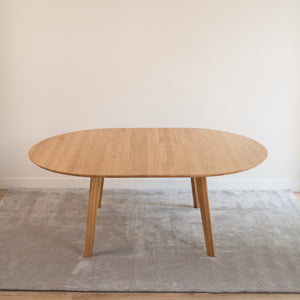 Table à manger ronde extensible en bois massif Saga Veskor
