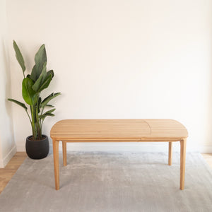 Table à manger extensible en bois massif de chêne Ikona Veskor