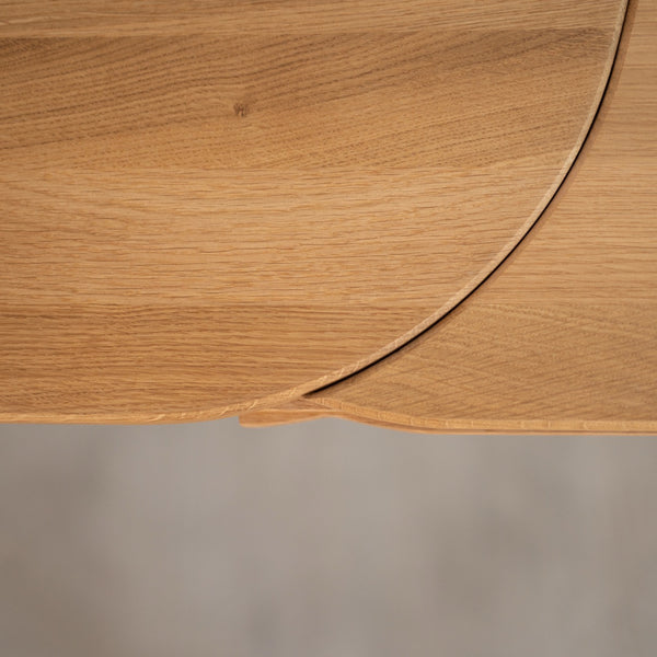 Table à manger extensible en bois massif de chêne Ikona Veskor