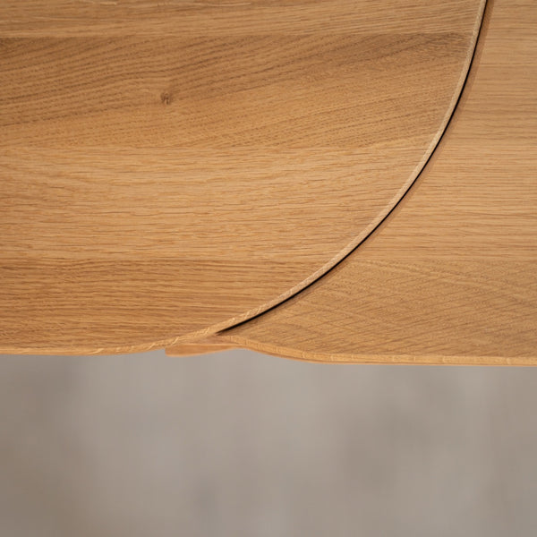 Table à manger extensible en bois massif de chêne Ikona Veskor
