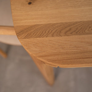 Table à manger extensible en bois massif de chêne Ikona Veskor