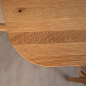 Table à manger extensible en bois massif de chêne Ikona Veskor