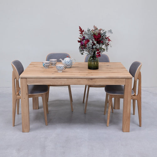 Mesa extensible de comedor de madera maciza de roble L2