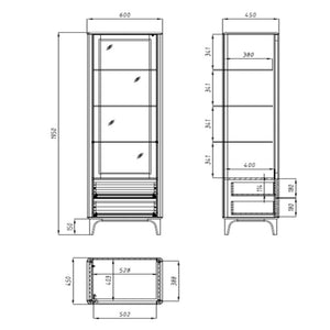 Vitrina de madera maciza roble Oxford 1 NordicStory
