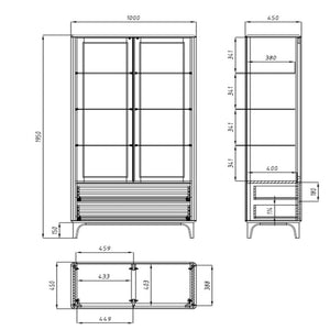 Vitrina de madera maciza roble sostenible Oxford 2 
