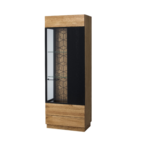 Vitrine en bois de chêne Mozaik 10 - 67 x 42 x 196 cm - LoftStory
