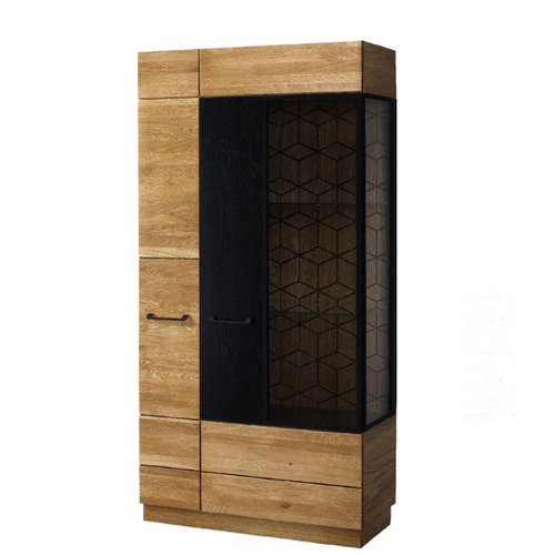 Vitrine en bois de chêne Mozaik 12 - LoftStory
