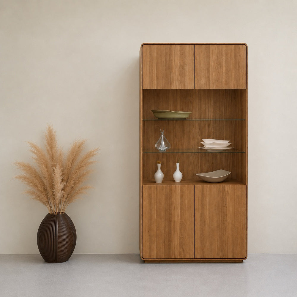 Vitrine en bois massif de chêne Genève 22 - NordicStory