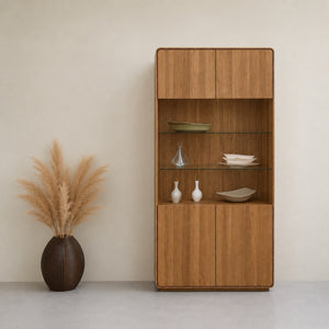 Vitrine en bois massif de chêne Genève 22 - NordicStory