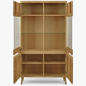 Buffet vitrine en bois massif de chêne Milan 2 - NordicStory
