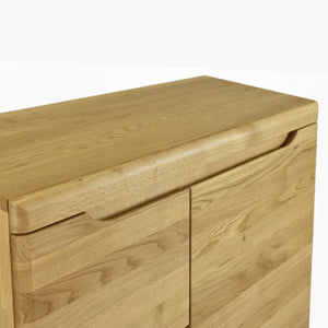 Buffet vitrine en bois massif de chêne Milan 3 - NordicStory