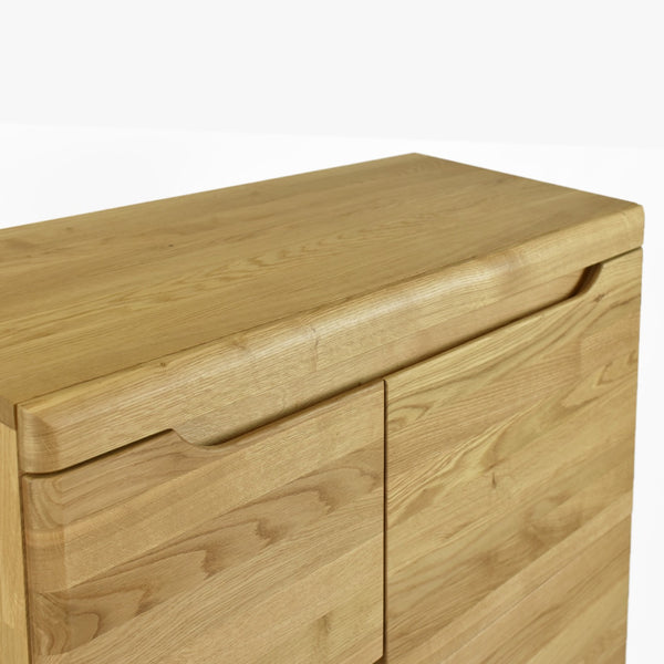 Buffet vitrine en bois massif de chêne Milan 3 - NordicStory