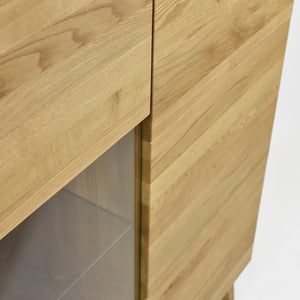 Buffet vitrine en bois massif de chêne Milan 3 - NordicStory