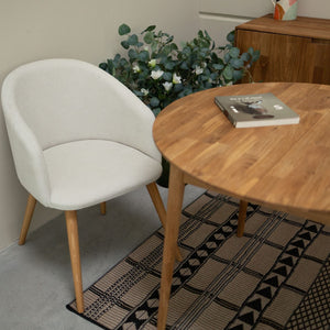 Chaise en bois massif de chêne Ana, revêtement - VESKOR