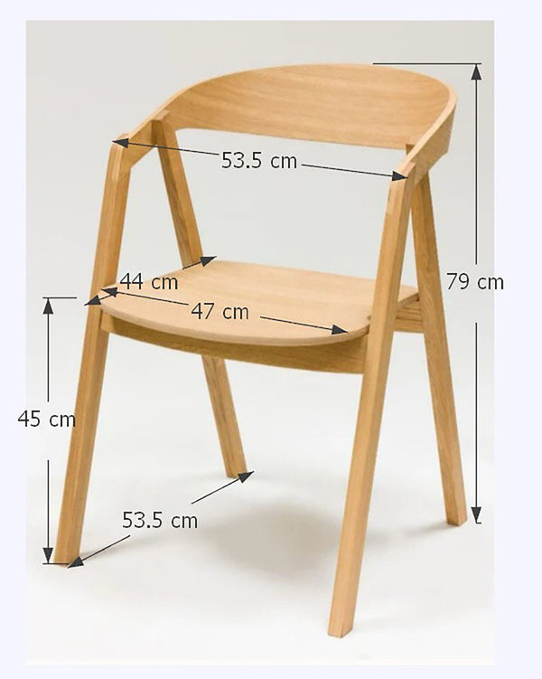 Chaise en bois massif de chêne Knut, revêtement Beige/Gris Anthracite - Lot de 2 ou de 4 chaises - VESKOR