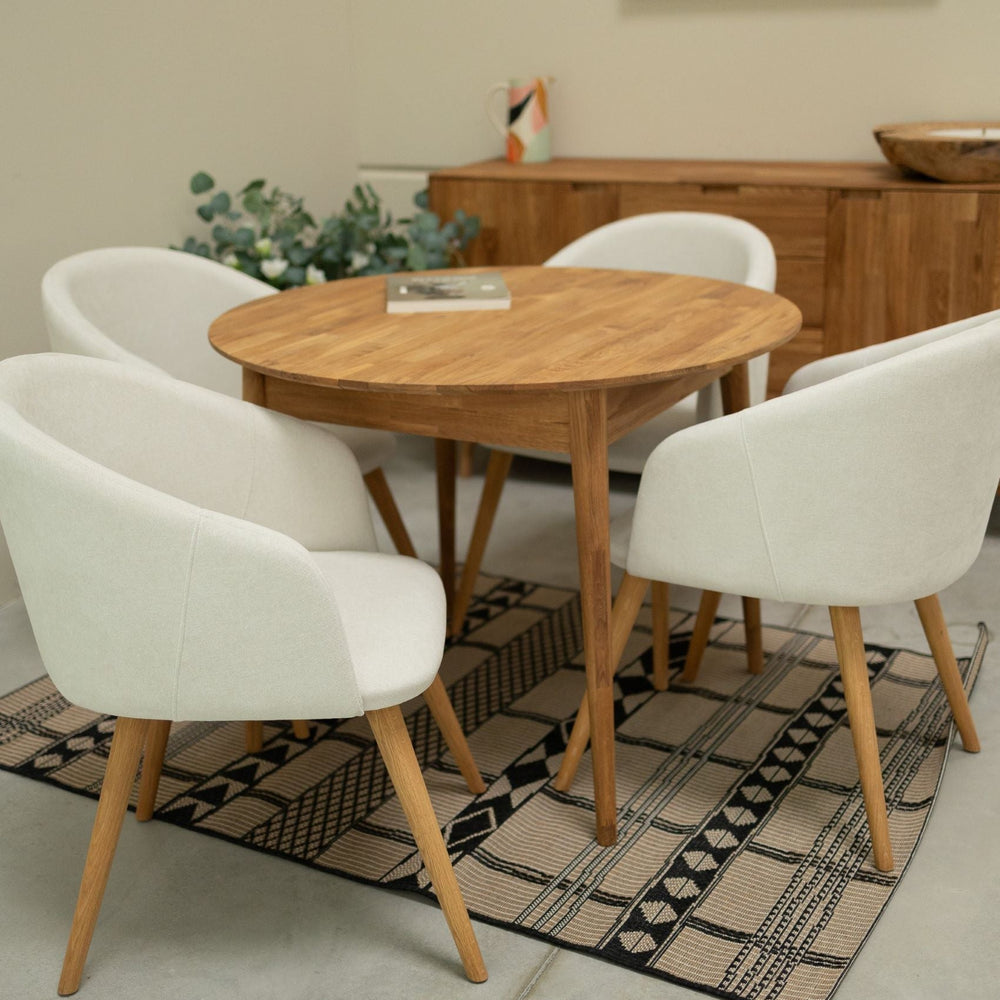 Chaise en bois massif de chêne Ana, revêtement - VESKOR