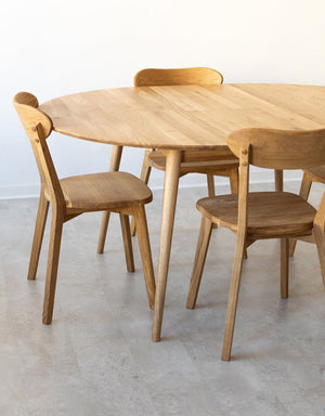 Chaise de salle à manger en bois massif de chêne Isku – Lot de 2 ou 4 chaises - NordicStory