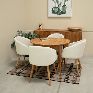 Chaise en bois massif de chêne Ana, revêtement - VESKOR