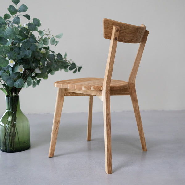 Chaise de salle à manger en bois massif de chêne Victoria - Lot de 2 ou 4 chaises - VESKOR