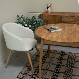 Chaise en bois massif de chêne Ana, revêtement - VESKOR