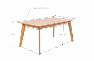 Table à manger extensible en bois massif avec 2 rallonges KAMBIO 2 - KARPIS