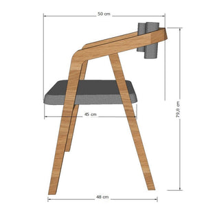 Chaise de salle à manger en bois massif de chêne Soho - Lot de 2 ou 4 chaises  - VESKOR