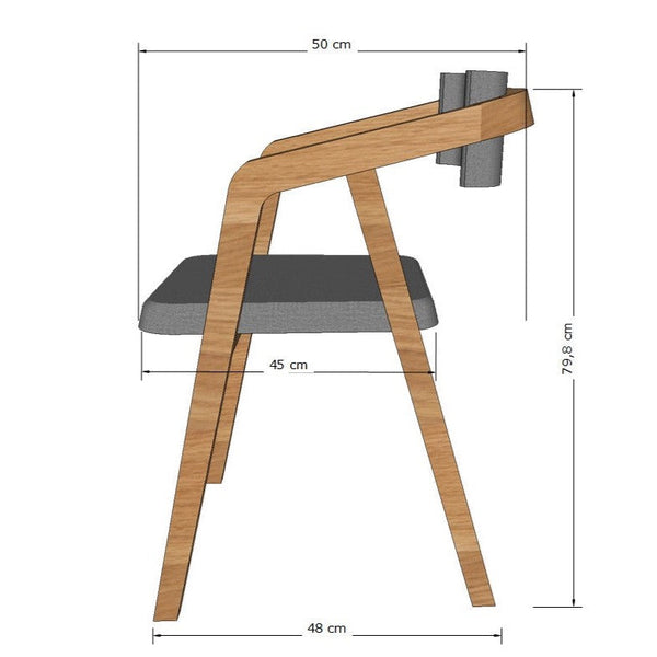 Chaise de salle à manger en bois massif de chêne Soho - Lot de 2 ou 4 chaises  - VESKOR