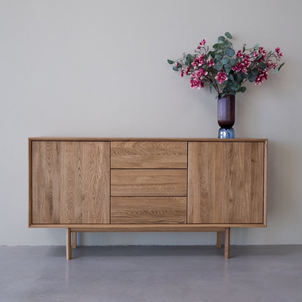 Buffet commode en bois massif de chêne Kodama 3