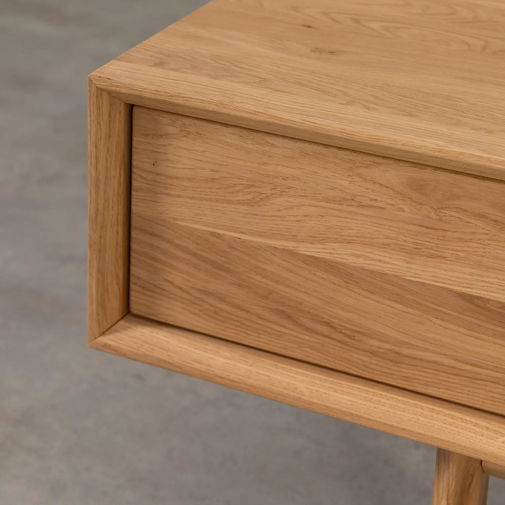 Meuble TV en bois massif de chêne Kodama - 180 x 41 x 42 cm - VESKOR