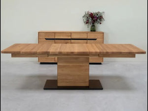 Table à manger extensible en bois massif de chêne Bremen - 160-250 x 100 x 75 cm - NordicStory