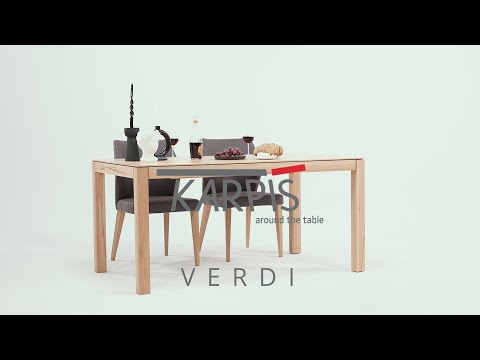 Table à manger fixe en bois massif VERDI - KARPIS