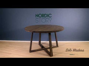Table à manger ronde extensible en chêne massif MOBY - NordicStory