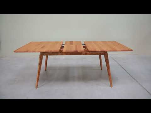 Table à manger extensible en bois massif de chêne Genève - 160-200 x 90 x 75 cm - NordicStory