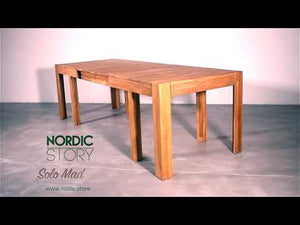 Table à manger extensible en chêne massif XL – 160-280 x 90 x 75 cm - NordicStory