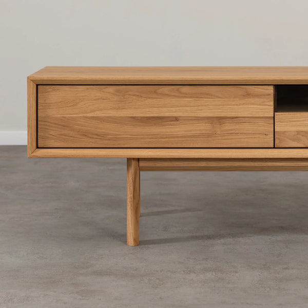 VESKOR Mueble de TV madera maciza roble KODAMA