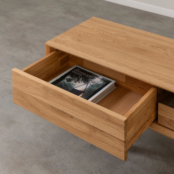 VESKOR Mueble de TV madera maciza roble KODAMA