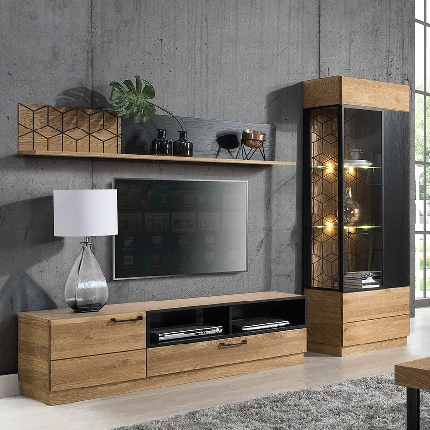 LoftStory Estante de pared de madera de roble 