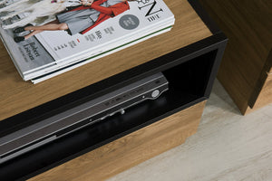 LoftStory Mueble de TV de madera de roble