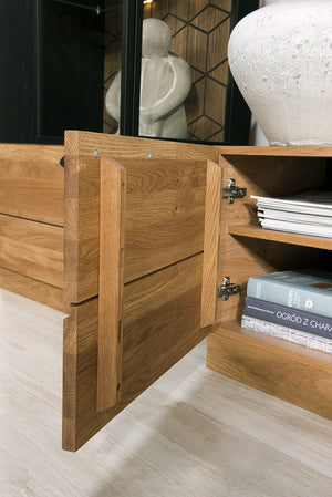 LoftStory Mueble de TV de madera de roble