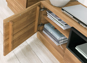 LoftStory Mueble de TV de madera de roble