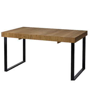 LoftStory Mesa de comedor extensible con patas de metal diseno nordico industrial