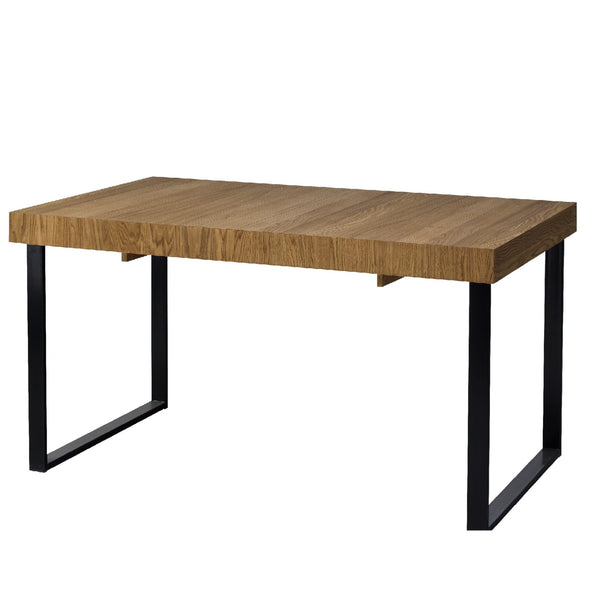 LoftStory Mesa de comedor extensible con patas de metal diseno nordico industrial